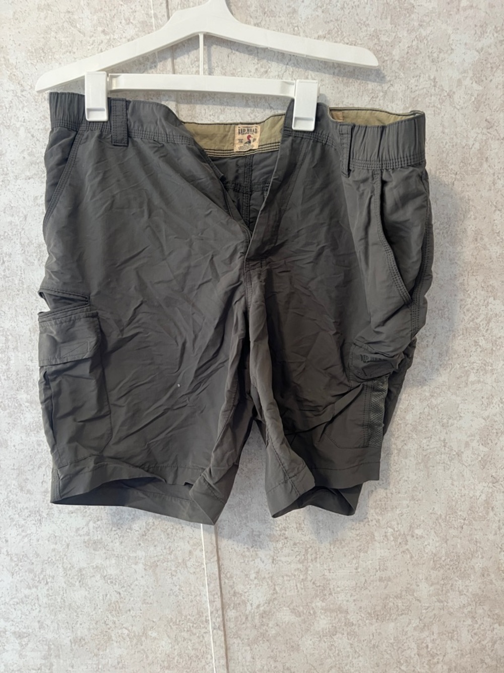 Red Head Men's Army Green Cargo Shorts - Lightweight Utility Style